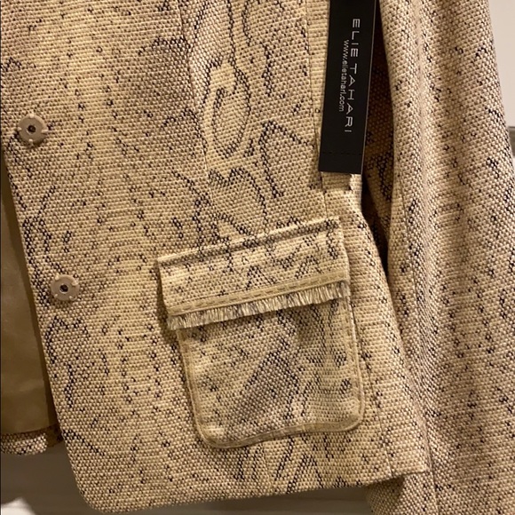 Elie Tahari Lydia Jacket lizard print NWT - Picture 3 of 7
